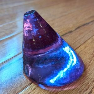 Fire & Light Purple Cone Paperweight